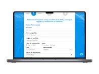 Introducción de información personal