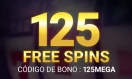 Mega Casino: 125 tiradas gratis