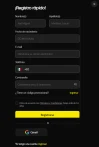 Abre la aplicación y toca en "Registrarse"