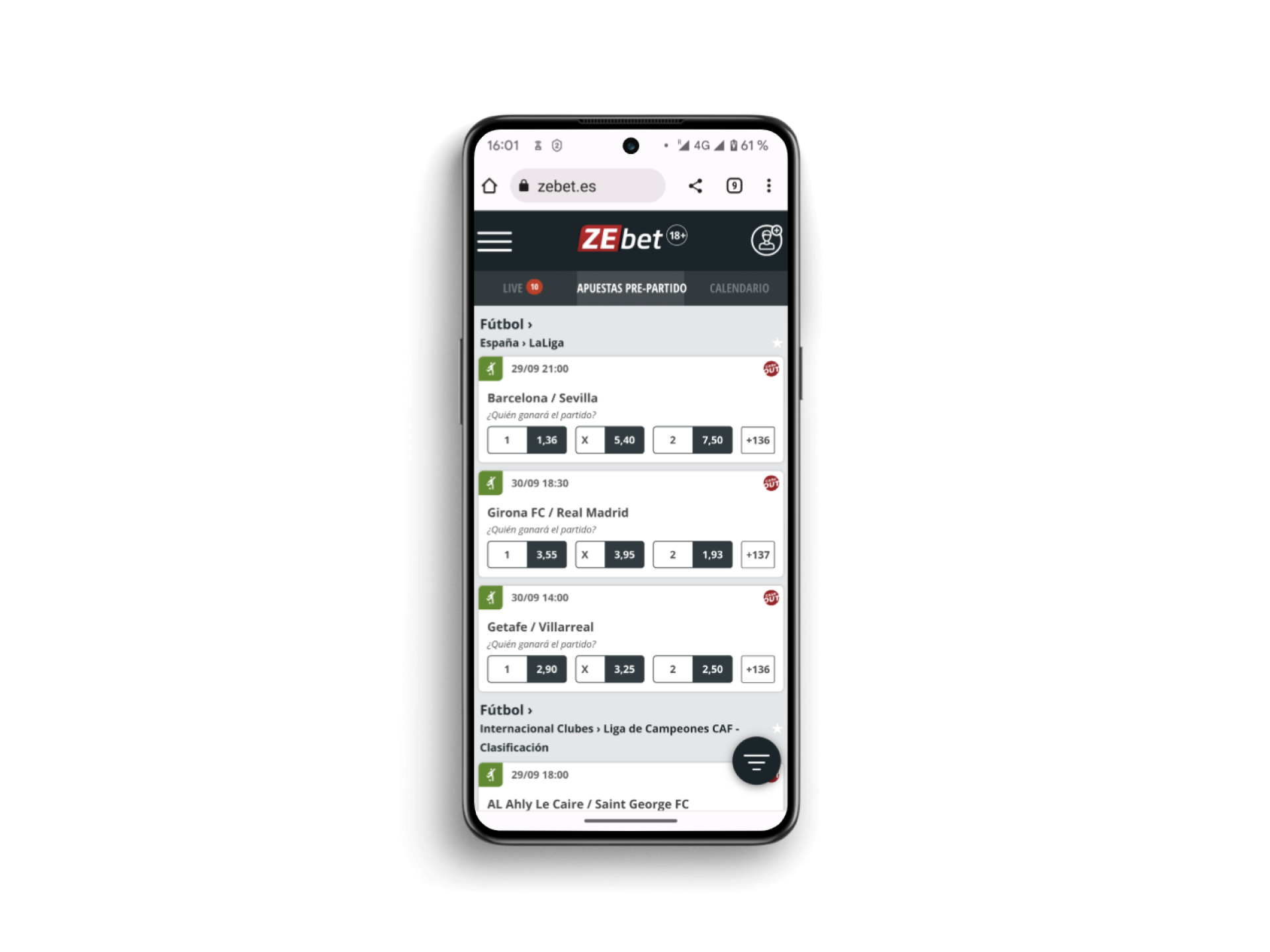 Zebet Mobiele App