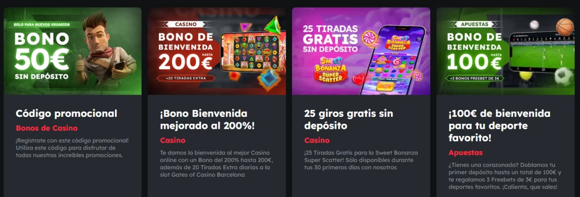 Visual del Bono Sin Depósito de Casino Barcelona